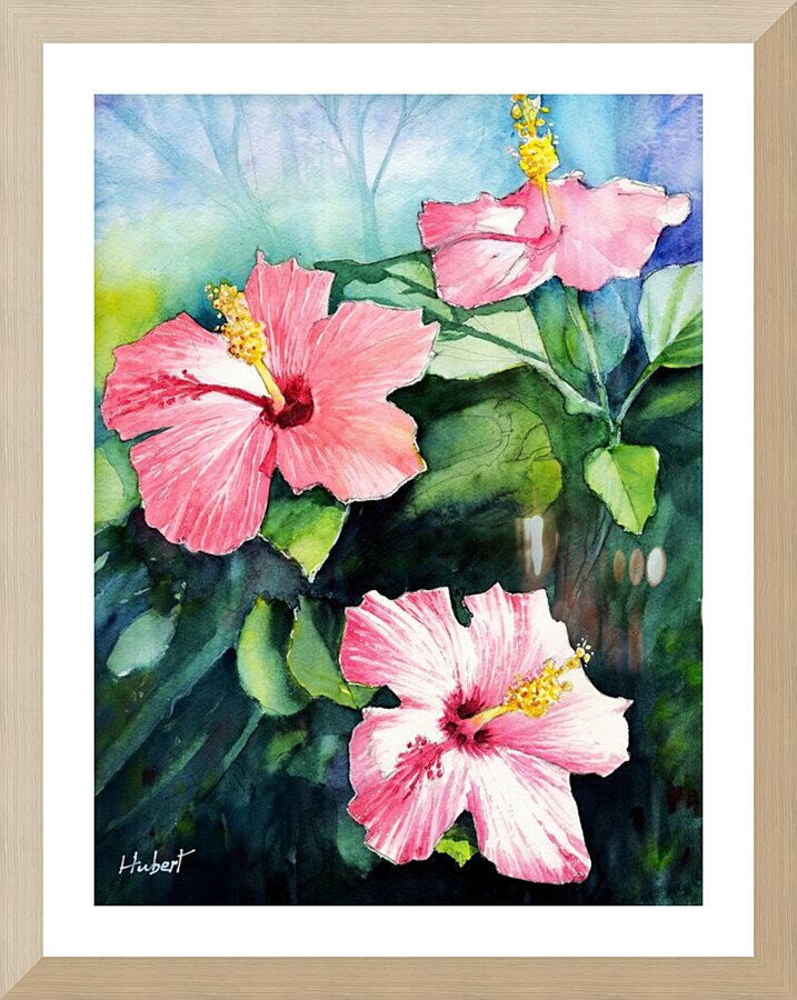 Hibiscus flowers Picture Frame Printing
