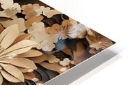 3D Creme Flowers HD Metal print