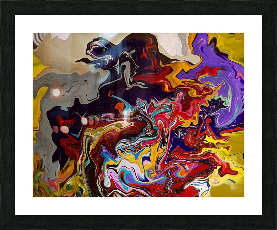 Abstract Painting 9 by Binod Dawadi Picture Frame print