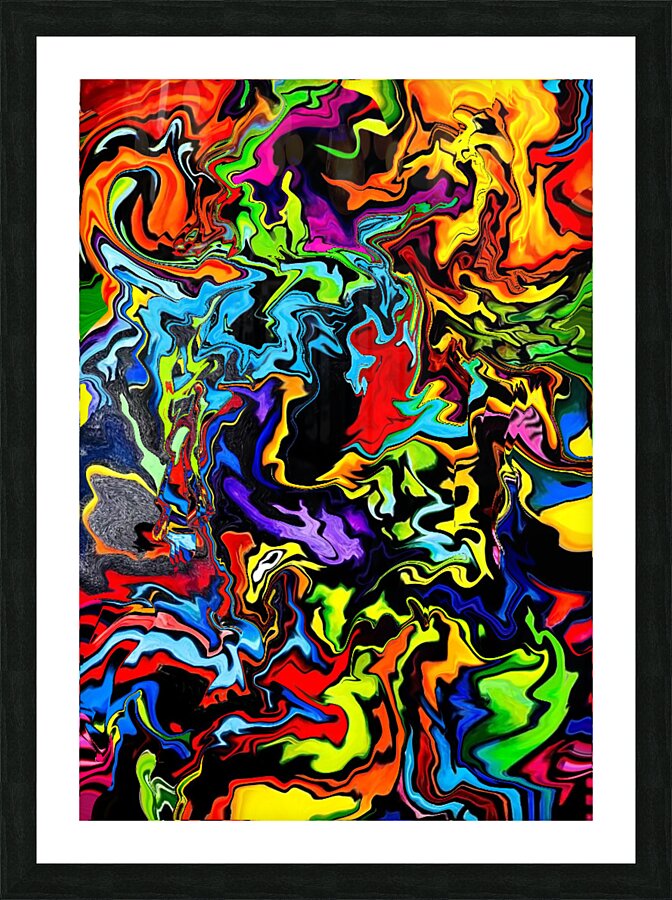 Abstract Painting 4 by Binod Dawadi Picture Frame print