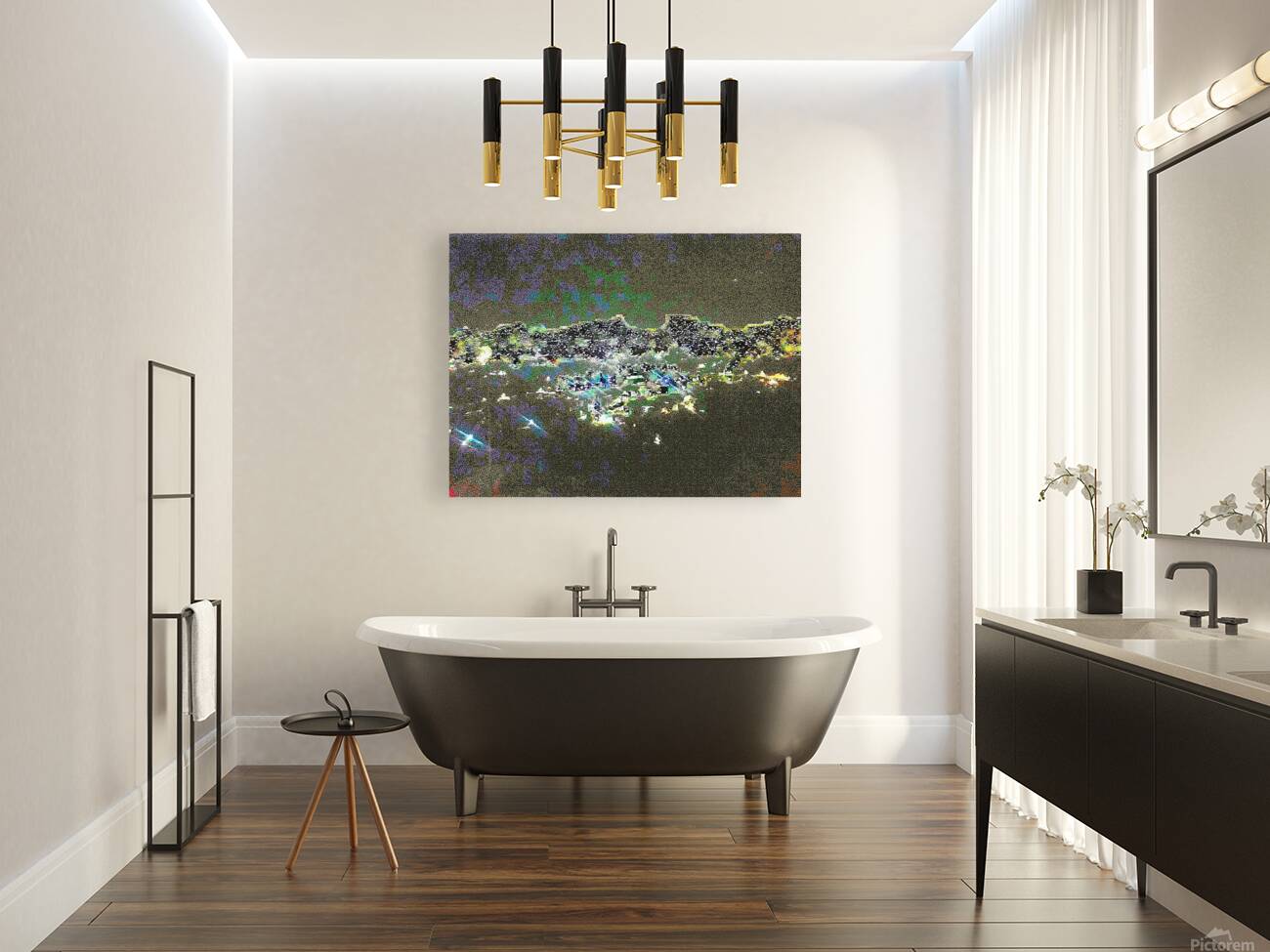 Cityscape At Night 11 by Binod Dawadi Reproduction