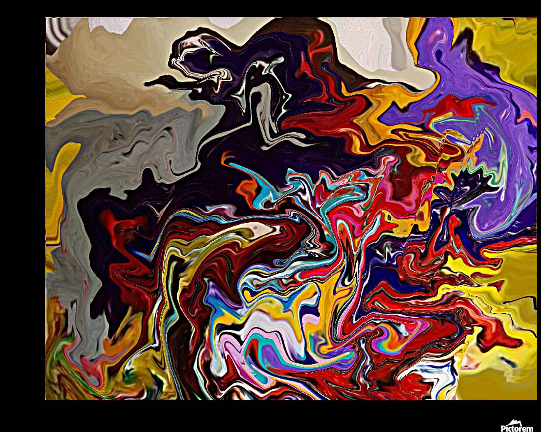 Abstract Painting 9 by Binod Dawadi Reproduction