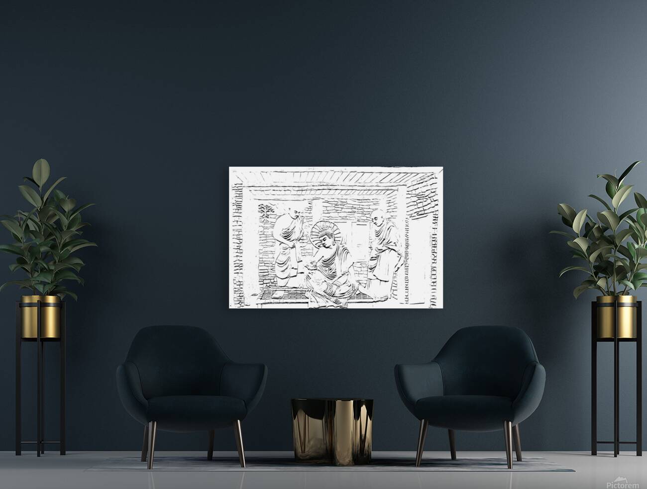 Buddha Serving To The Old Man by Binod Dawadi .jp Reproduction