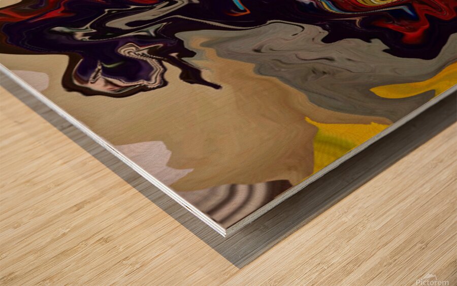 Abstract Painting 9 by Binod Dawadi Wood print