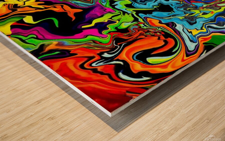 Abstract Painting 4 by Binod Dawadi Wood print