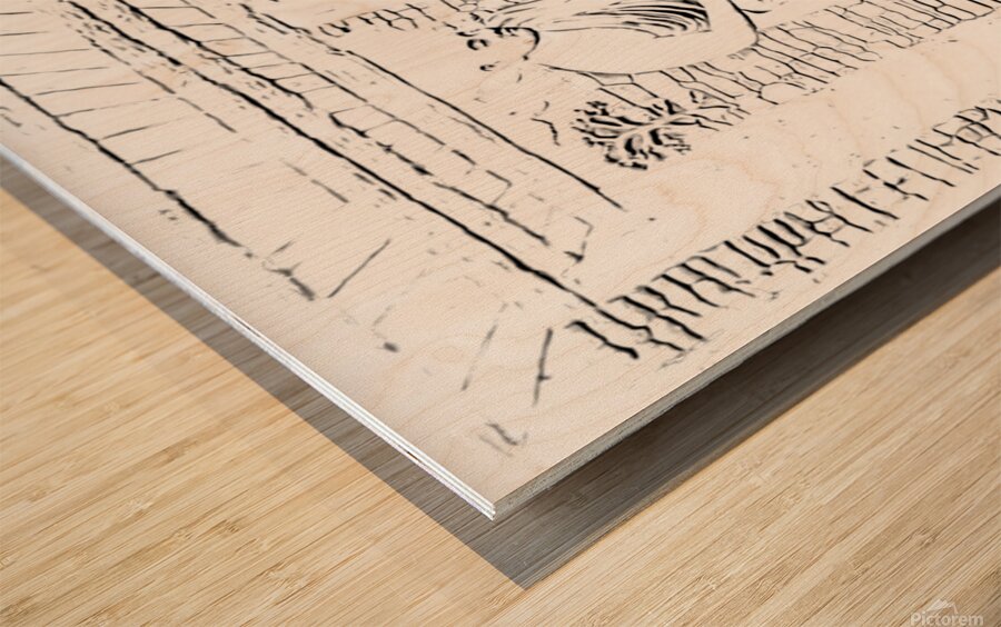 Buddha Serving To The Old Man by Binod Dawadi .jp Wood print