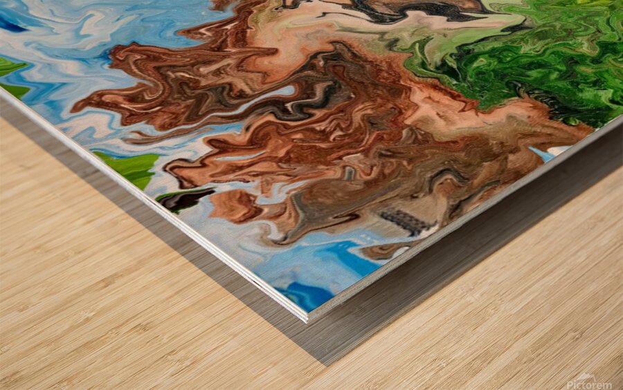 Abstract 206 by Binod Dawadi Wood print