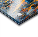 Futuristic City Skyline at Night – Vibrant Urban Metropolis Acrylic print