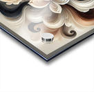 Elegant Abstract Floral Painting – Beige Brown & Black Swirling Artwork Acrylic print