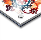 Traditional Ornamental Tattoo Art – Elegant Abstract Design in Burgundy and Acrylic print