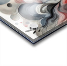 Modern Abstract Painting with Red Black and Gray Fluid Shapes Acrylic print