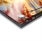 Tranquil Autumn Sunrise Over a Misty Lake Acrylic print