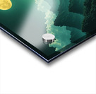 Mystical Full Moon Over a Majestic Mountain Landscape at Night Acrylic print