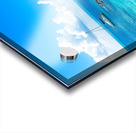 Tropical Paradise with Turquoise Waters Palm Trees and a Sailing Yacht Acrylic print