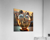 Golden Apple of New York – A Surreal Cityscape Reflection Acrylic Print