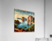 Scenic Coastal Landscape with Majestic Cliffs and Turquoise Waters Acrylic Print