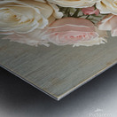 Elegant Bouquet of Pink and Cream Roses – Romantic Floral Arrangement Metal print