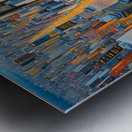 Futuristic City Skyline at Night – Vibrant Urban Metropolis Metal print