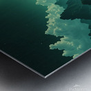 Mystical Full Moon Over a Majestic Mountain Landscape at Night Metal print