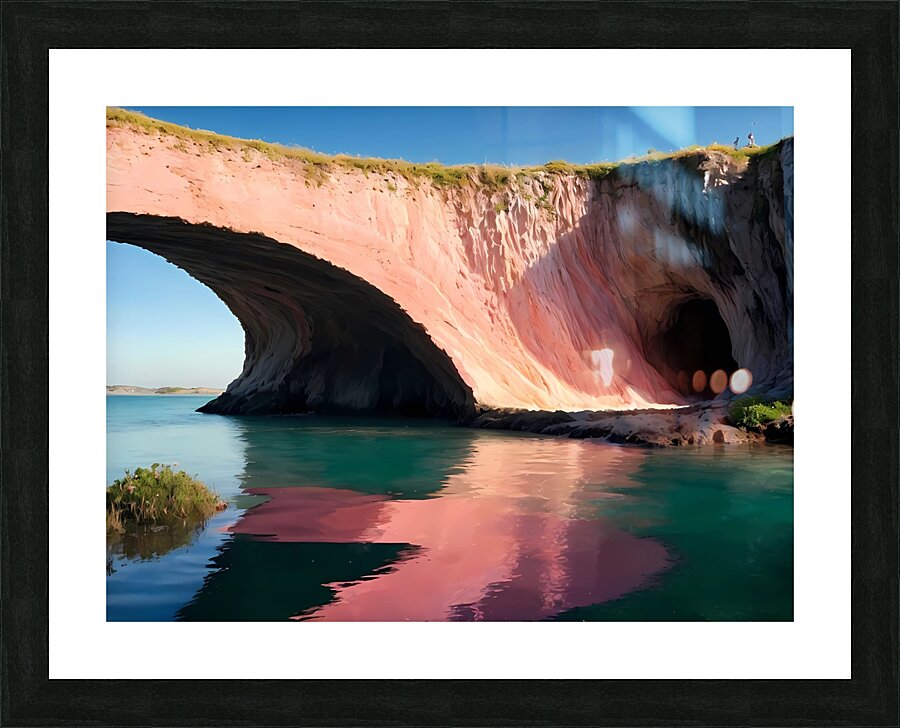 Stunning Pink Rock Arch Over Turquoise Waters – A Natural Wonder Picture Frame print