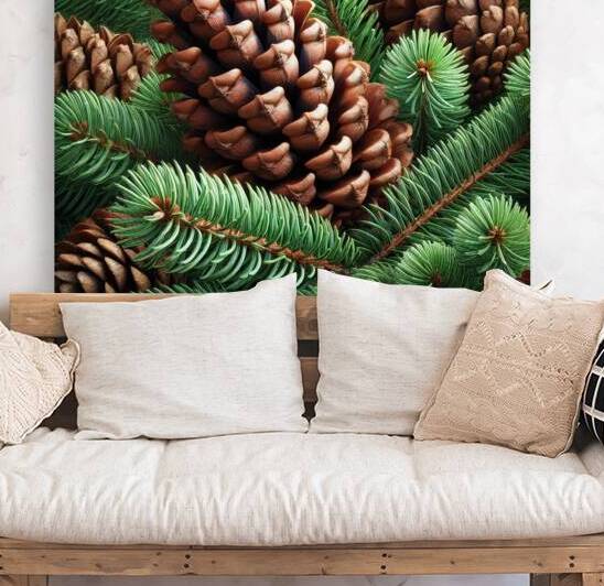 Beautiful Pine Cones and Evergreen Needles – Nature’s Winter Charm by Carole Bally