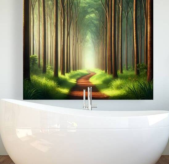 Enchanting Forest Pathway: A Serene Walk Through Nature by Carole Bally