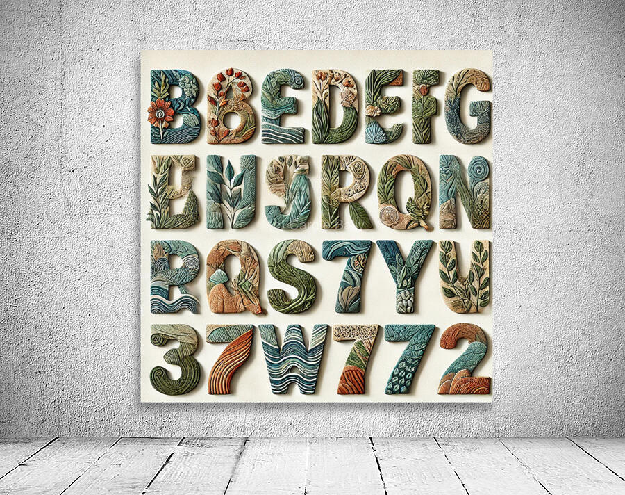 Botanical Letters/graphics Nature-Inspired 3D Alphabet: Stunning Handcrafted Botanical Letters by ...