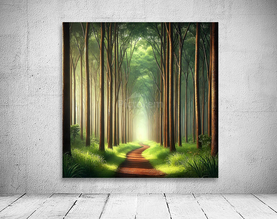 Enchanting Forest Pathway: A Serene Walk Through Nature Wall Preview