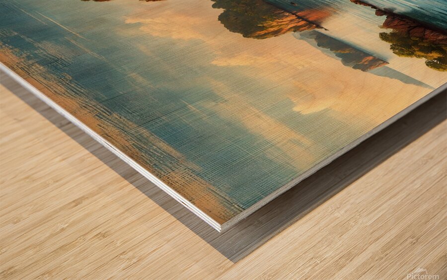 Scenic Coastal Landscape with Majestic Cliffs and Turquoise Waters Wood print