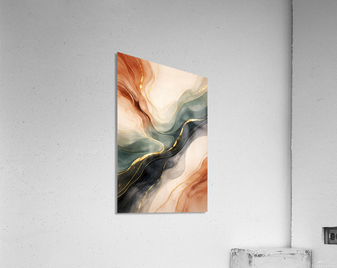Terra & Flow Abstract | Modern Minimalist Wall Art Print by Velora Art ...