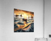 Golden Waves: A Serene Sea Escape Acrylic Print