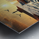 Golden Waves: A Serene Sea Escape Metal print