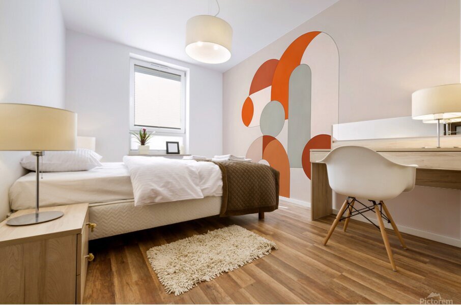 Abstract Geometric Forms Digital Art Mural print