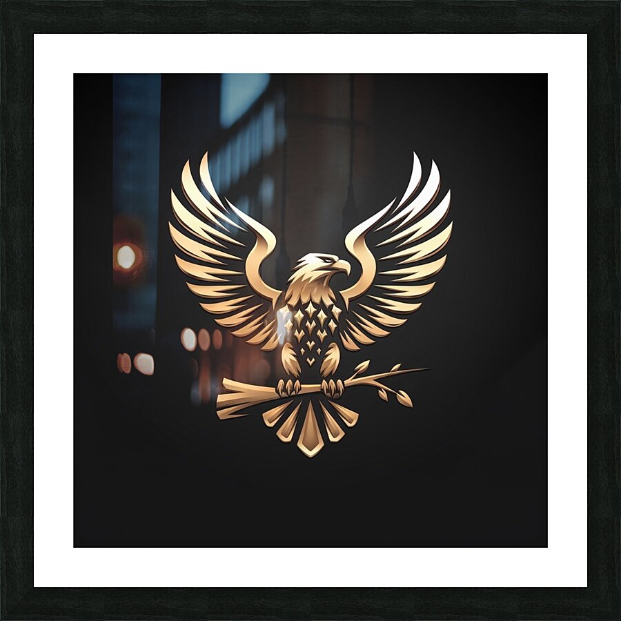 Eagle with outspread wings Picture Frame print