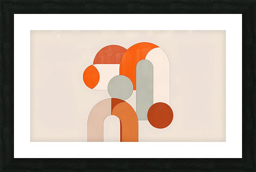 Abstract Geometric Forms Digital Art Picture Frame print