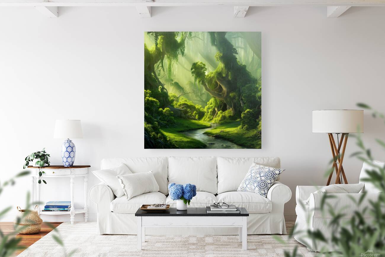 mystical forest scene Reproduction