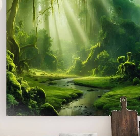 A captivating mystical forest scene by Velora Art