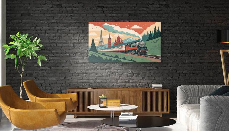 nostalgic art such as vintage travel  by Velora Art