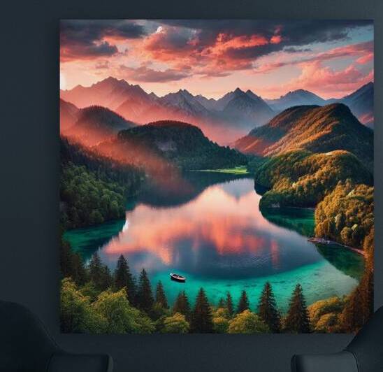 Serene Escape: A Lake of Tranquility by Velora Art