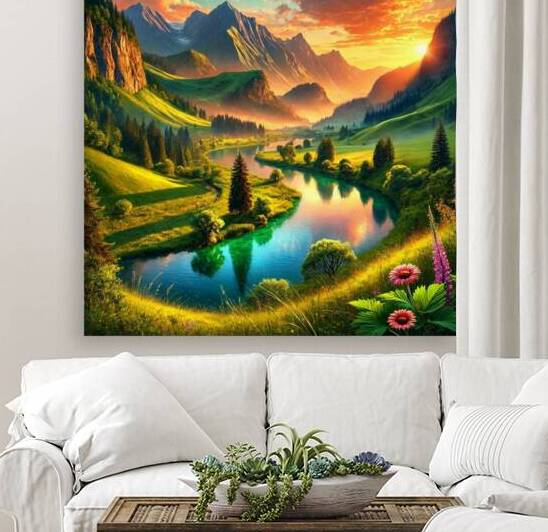 Majestic Beauty of Nature – A Timeless Landscape by Velora Art