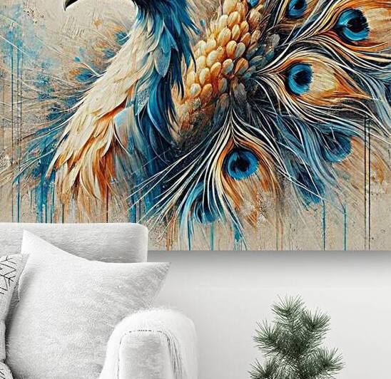 Majestic Peacock Art – A Vibrant Fusion of Elegance & Color by Velora Art