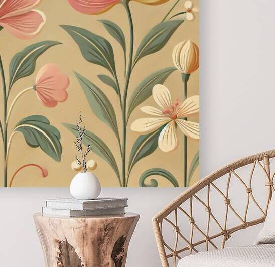 Timeless Bloom – A Vintage-Inspired Floral Artwork by Velora Art