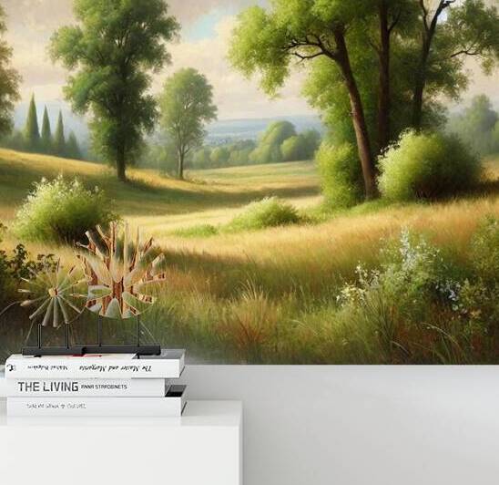 Timeless Countryside – A Classic Oil Painting Landscape by Velora Art
