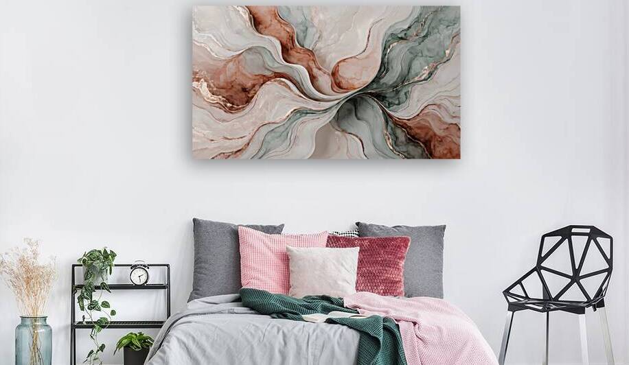 Organic Flow in Terracotta & Sage – Modern Abstract Wall Art by Velora Art
