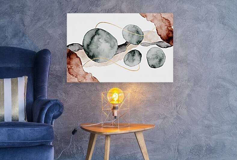 Gilded Earth Harmony | Modern Abstract Wall Art by Velora Art