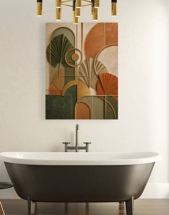 Abstract Geometric Relief Wall Art by Velora Art
