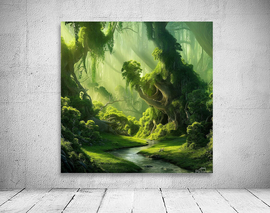 mystical forest scene Wall Preview
