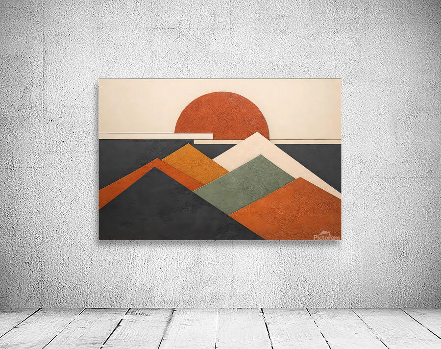 Earthen Geometry: Abstract Mountainscape by ahmedherzawy Wall Art
