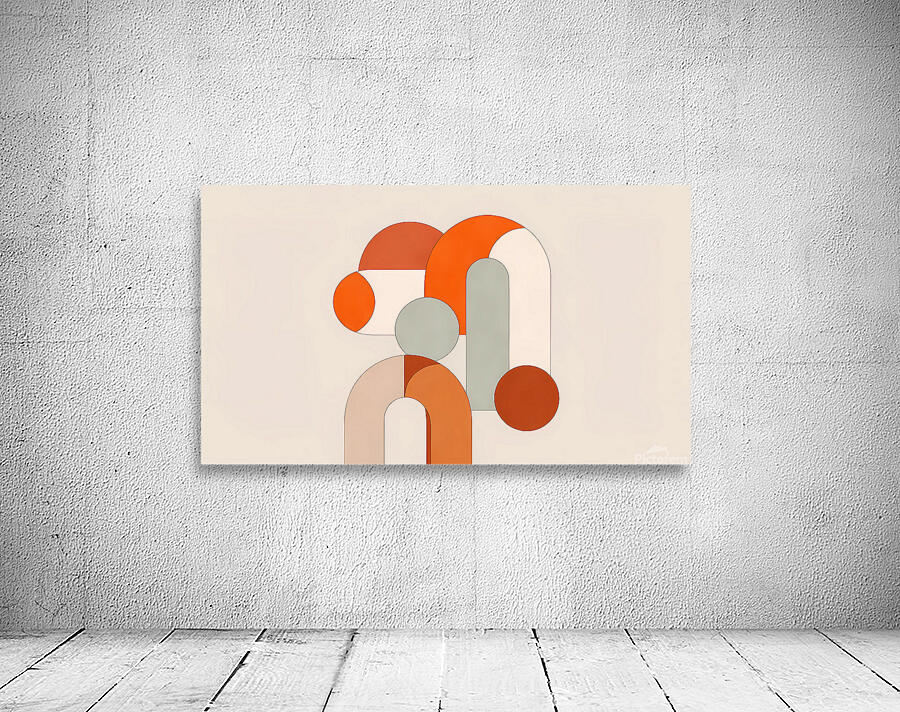 Abstract Geometric Forms Digital Art Wall Preview