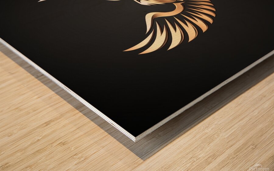 Eagle with outspread wings Wood print